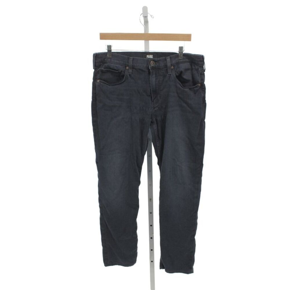 Paige Mens Straight Jeans Dark Blue 30in Inseam Size 33